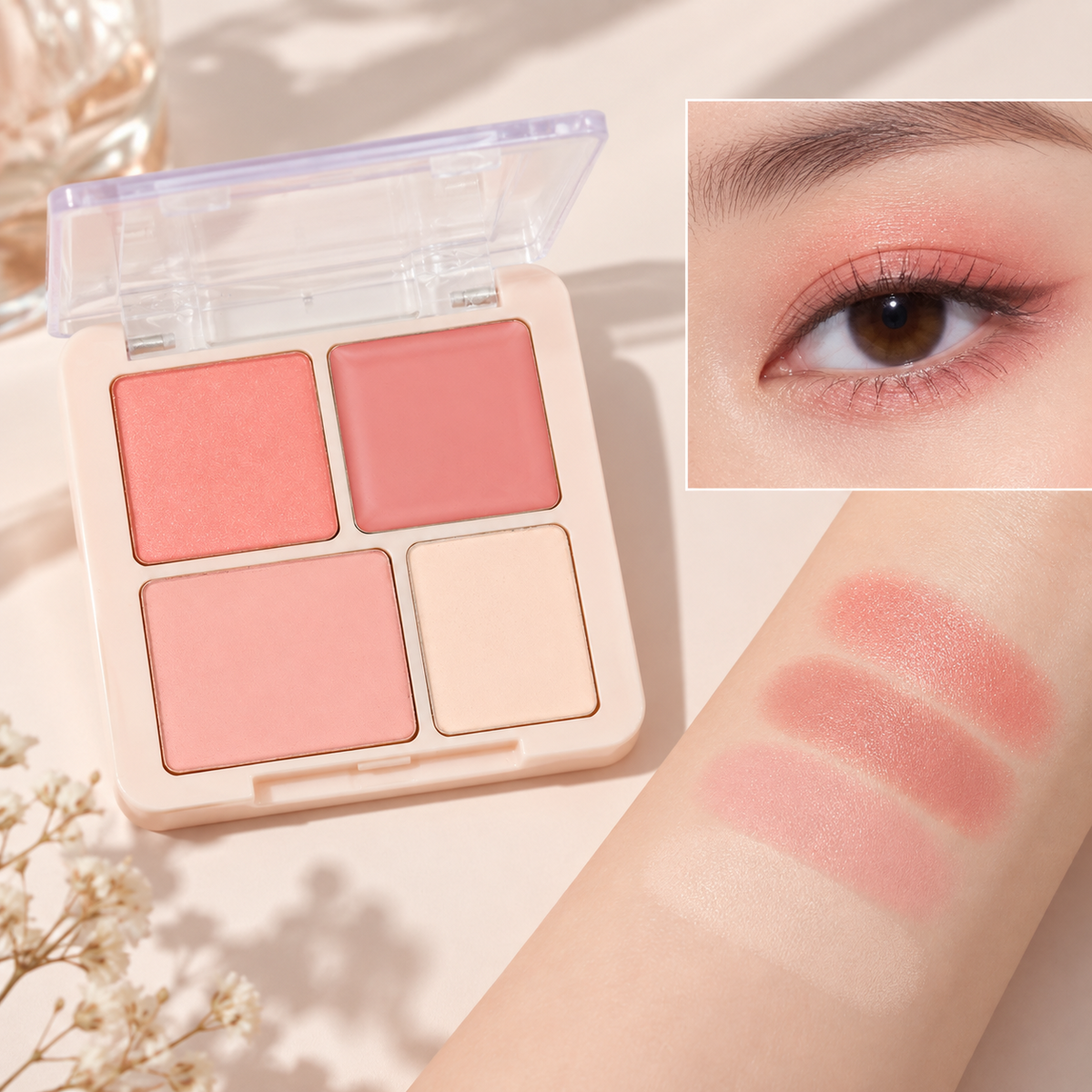 Four-Color Blush Highlighter Palette