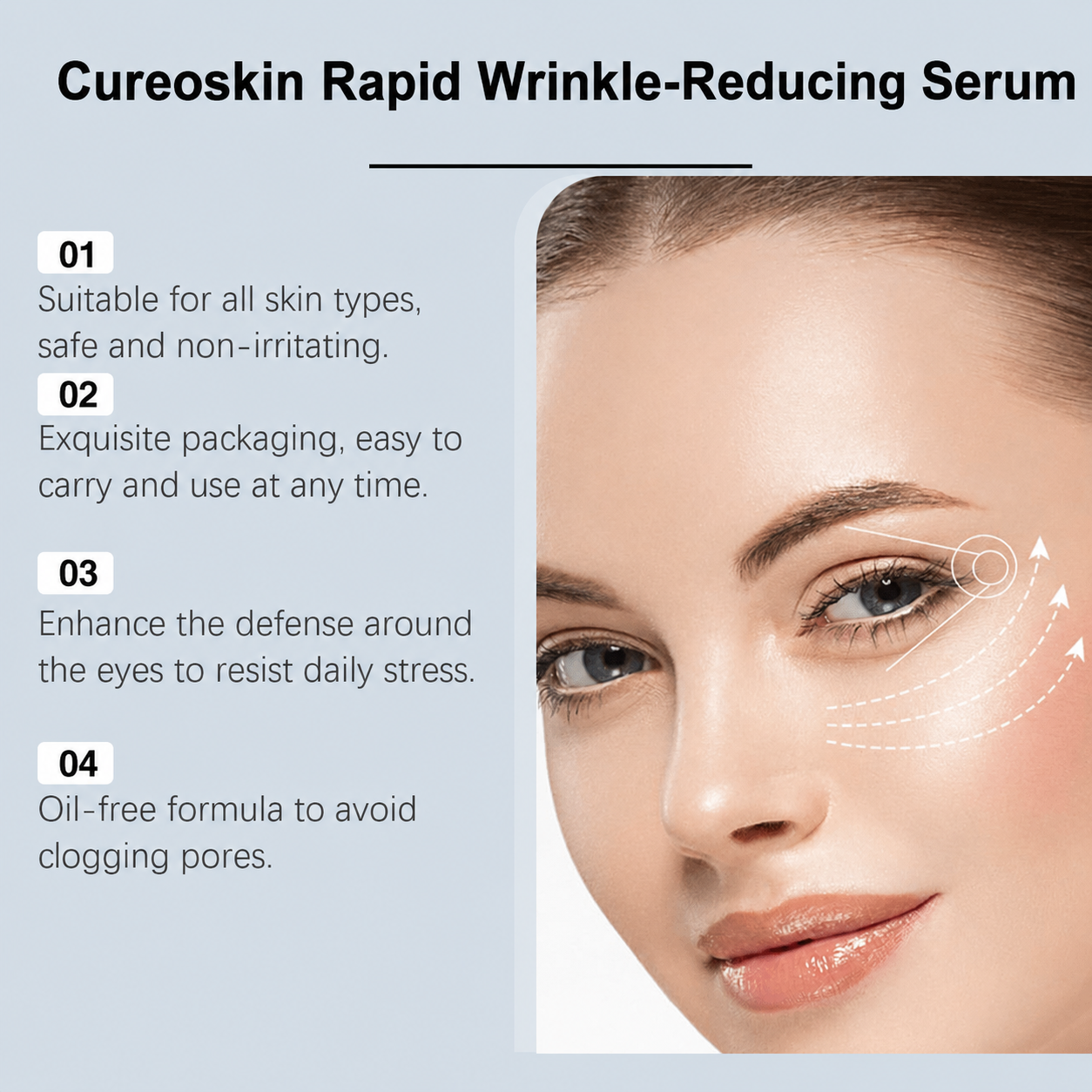 Cureoskin® Instant Face Temporary Tightener – Instant visible results in 30 seconds