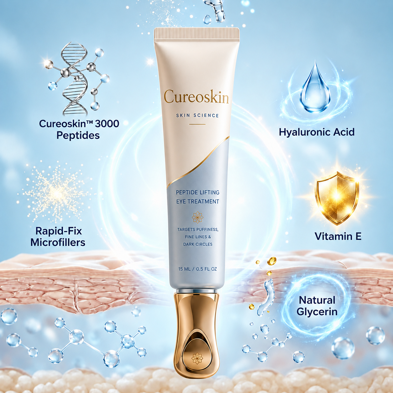 Cureoskin® Instant Face Temporary Tightener – Instant visible results in 30 seconds