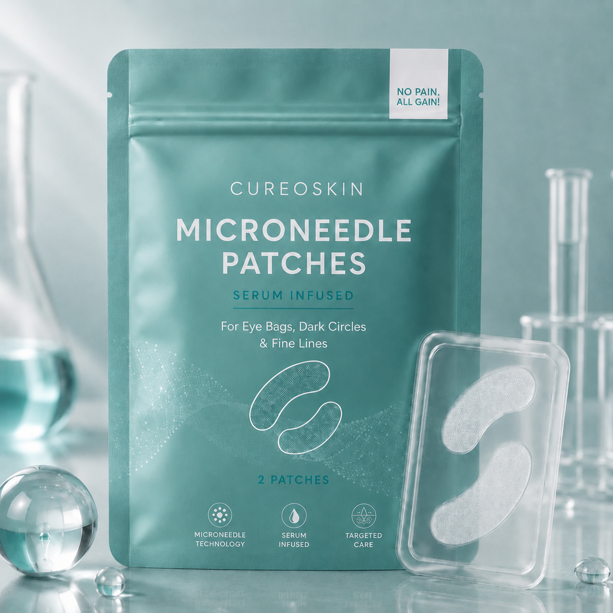 Dissolving Microneedle Eye Patches