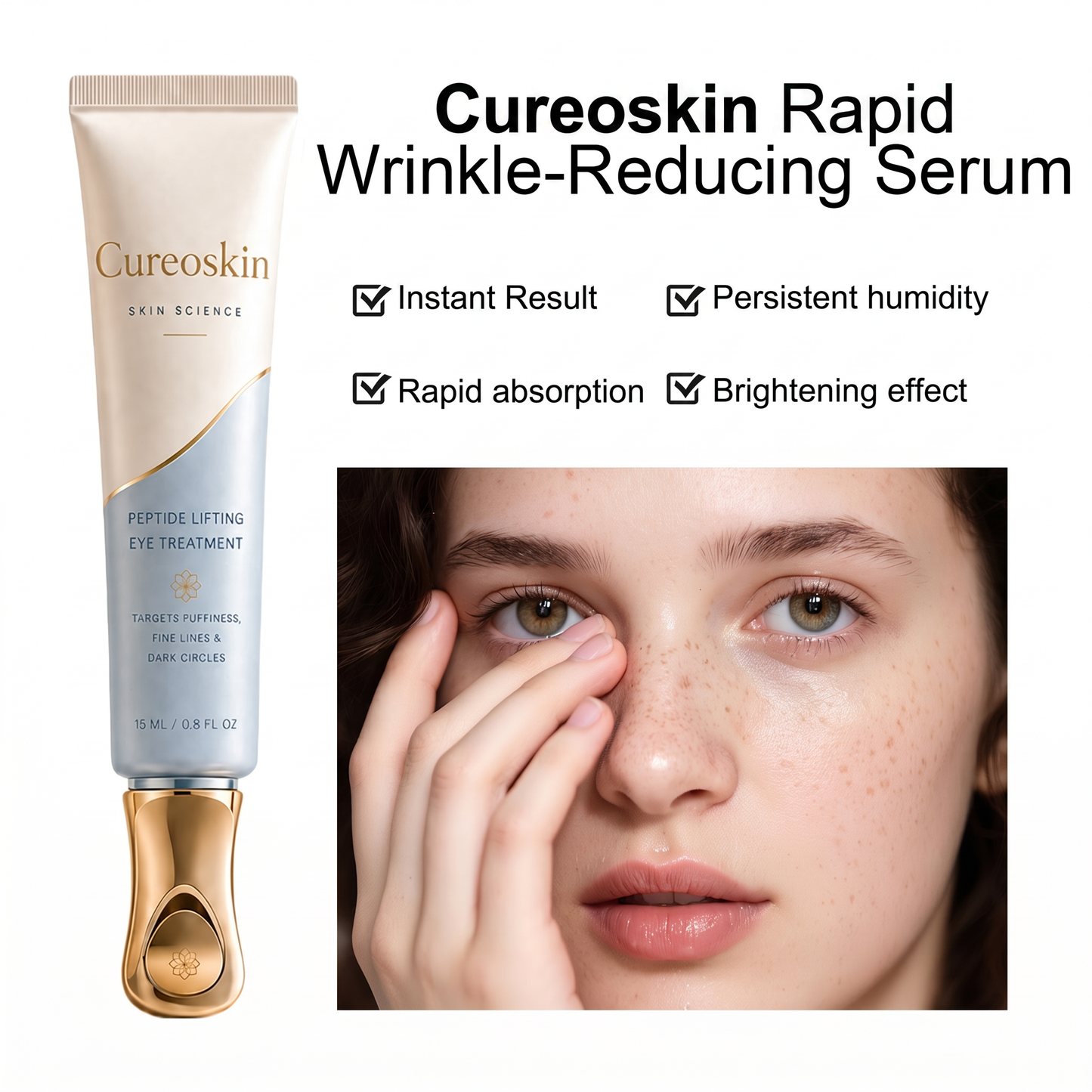 Cureoskin® Instant Face Temporary Tightener – Instant visible results in 30 seconds
